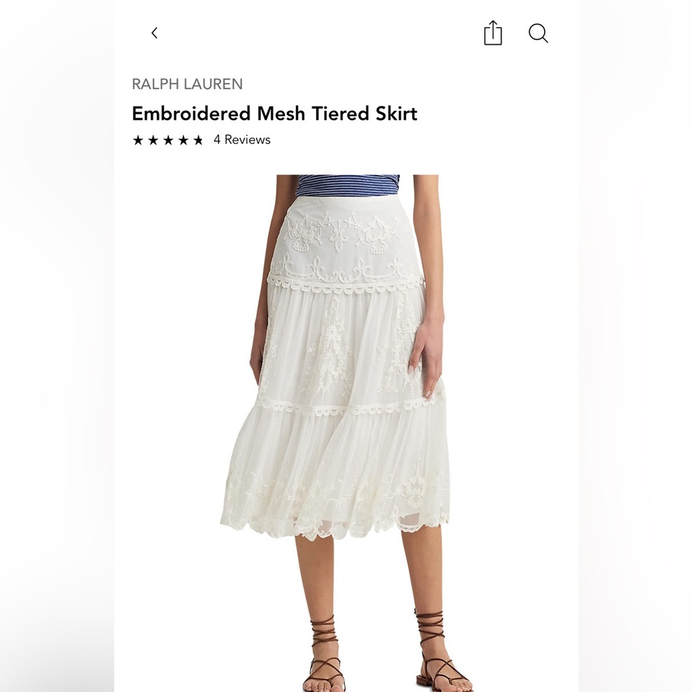 do not buy—ISO:Ralph Lauren Embroidered Mesh Tiered Skirt💃